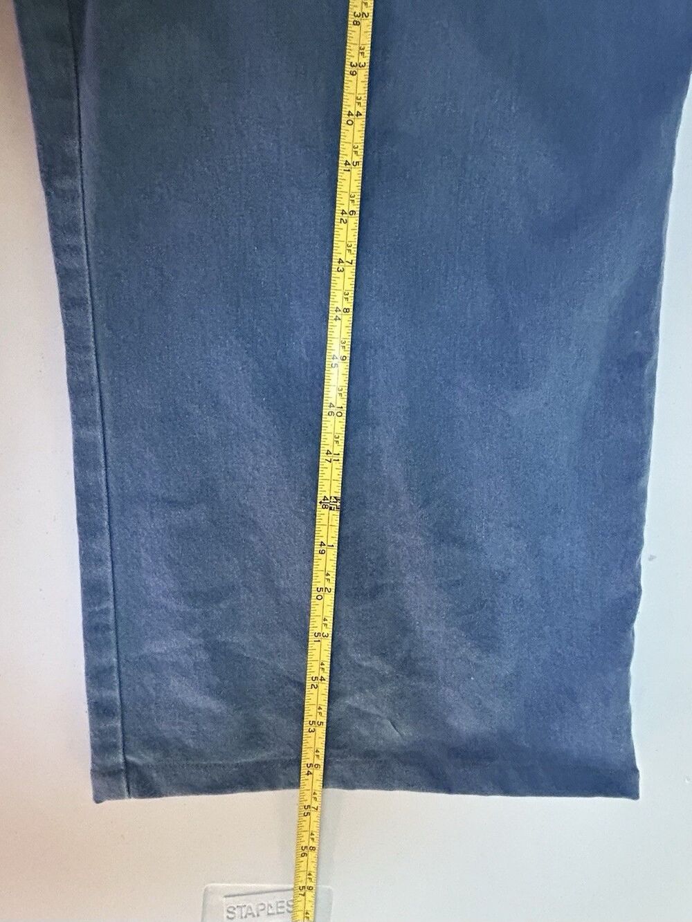 NWT Y2K Chambray Denim Jumpsuit Wide Leg Belted Utility Minimalist Plus 24 - Picture 8 of 8